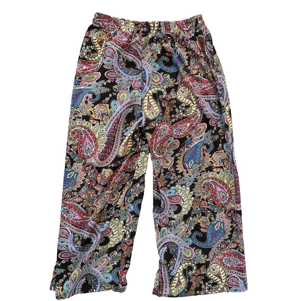 SHEIN Curve Women’s 0 Wide Leg Pants Paisley Print
